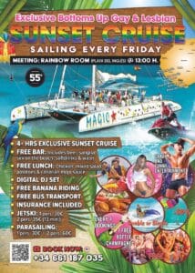 BottomsUp Gay Boat Party - Rainbow Room Flyer New