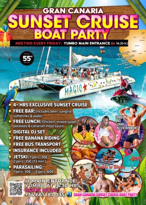 Gran Canaria Summer Sunset Cruise Boat Party